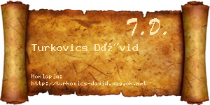 Turkovics Dávid névjegykártya